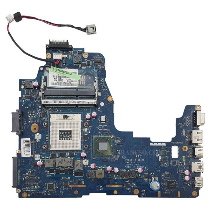 مادربرد لپ تاپ توشیبا Satellite P750_PHQAA_LA-6832P بدون گرافیک Mainboard Laptop Toshiba Satellite P750_PHQAA_LA-6832P GM